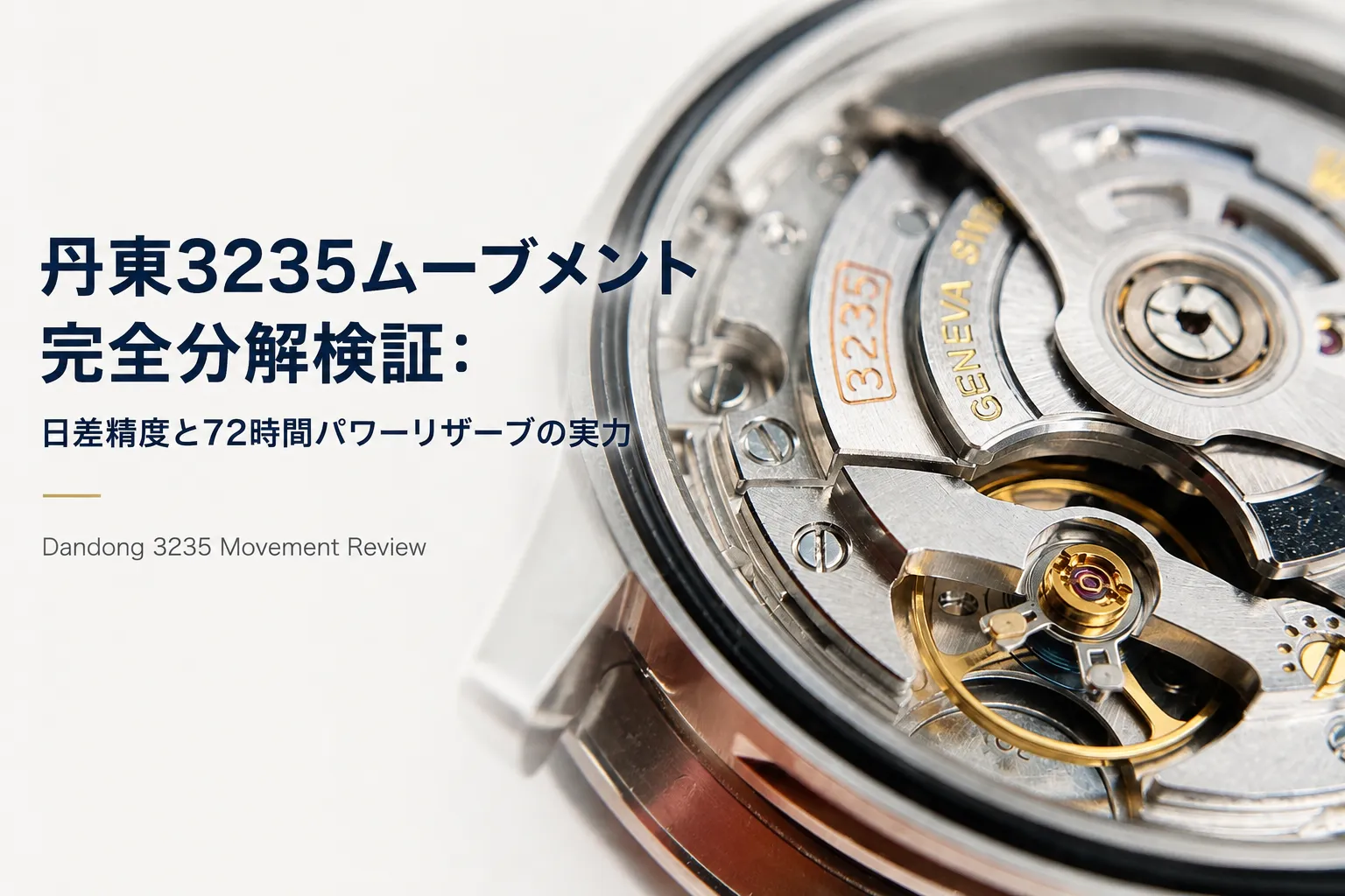 丹東3235ムーブメント完全分解検証 精度とパワーリザーブの実力