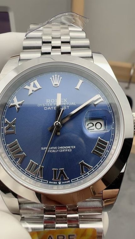 【ARF製】デイトジャスト41 126300 スムースベゼル アズーロブルー（青ローマ）丹東3235搭載 ジュビリー 41mm - ディテール 2